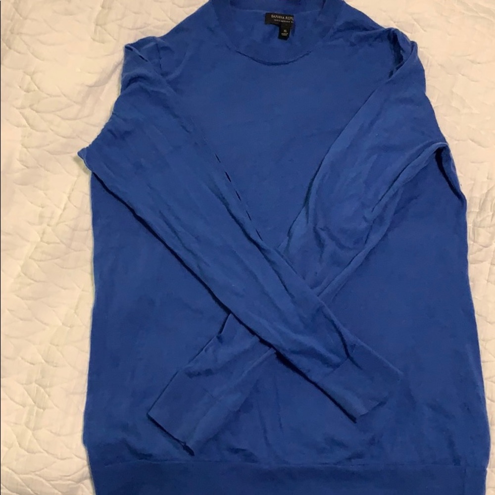 Banana Republic blue merino wool sweater